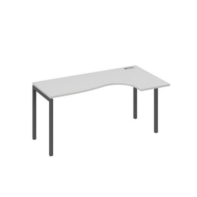 А4 А2 036 СЕ (Серый/Антрацит) Стол эргономичный правый "Классика" на металлокаркасе DUE