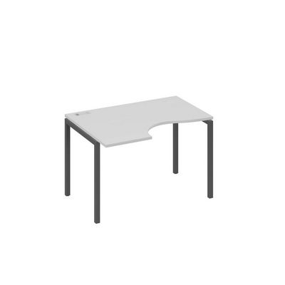 А4 А2 041 СЕ (Серый/Антрацит) Стол эргономичный левый "Классика" на металлокаркасе DUE