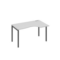 А4 А2 044 СЕ (Серый/Антрацит) Стол эргономичный правый "Классика" на металлокаркасе DUE