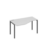 А4 А2 053 СЕ (Серый/Антрацит) Стол эргономичный левый "Техно" на металлокаркасе DUE