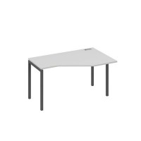 А4 А2 054 СЕ (Серый/Антрацит) Стол эргономичный правый "Техно" на металлокаркасе DUE