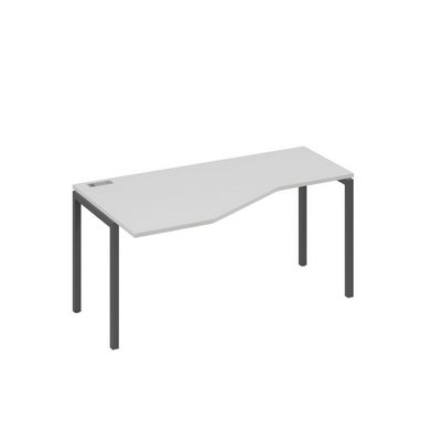 А4 А2 055 СЕ (Серый/Антрацит) Стол эргономичный левый "Техно" на металлокаркасе DUE