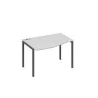 А4 А2 061 СЕ (Серый/Антрацит) Стол эргономичный левый "Техно" на металлокаркасе DUE