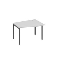 А4 А2 062 СЕ (Серый/Антрацит) Стол эргономичный правый "Техно" на металлокаркасе DUE