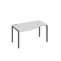 А4 А2 063 СЕ (Серый/Антрацит) Стол эргономичный левый "Техно" на металлокаркасе DUE