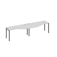 А4 А2 065-2 СЕ (Серый/Антрацит) Рабочая станция опоры DUE столы 2х160 со столами Техно