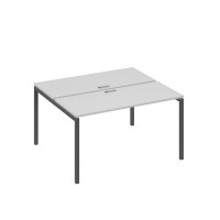 А4 А2 171 СЕ (Серый/Антрацит) Рабочая станция на каркасе DUE столы 2х140