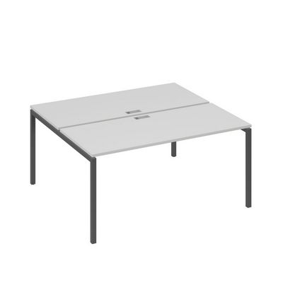 А4 А2 175 СЕ (Серый/Антрацит) Рабочая станция на каркасе DUE столы 2х160