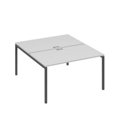 А4 А2 177 СЕ (Серый/Антрацит) Рабочая станция на каркасе DUE столы 2х140