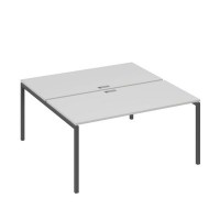 А4 А2 178 СЕ (Серый/Антрацит) Рабочая станция на каркасе DUE столы 2х160