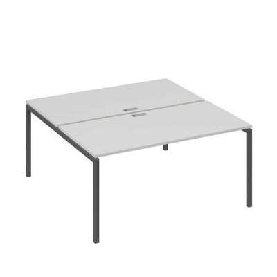 А4 А2 178 СЕ (Серый/Антрацит) Рабочая станция на каркасе DUE столы 2х160