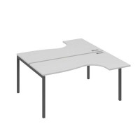 А4 А2 182 СЕ (Серый/Антрацит) Рабочая станция опоры DUE столы 2х160 Классика
