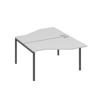 А4 А2 187 СЕ (Серый/Антрацит) Рабочая станция опоры DUE со столами Техно 2х140