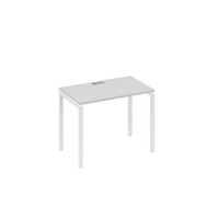 А4 Б2 002 СЕ (Серый/Белый) Стол письменный на металлокаркасе DUE