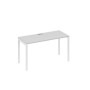 А4 Б2 004 СЕ (Серый/Белый) Стол письменный на металлокаркасе DUE