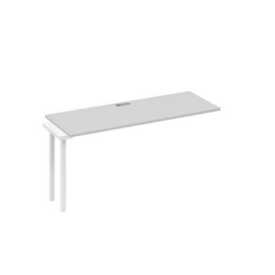 А4 Б2 005-1 СЕ (Серый/Белый) Секция стола 160 рабочей станции на каркасе DUE