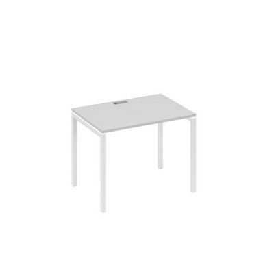 А4 Б2 012 СЕ (Серый/Белый) Стол письменный на металлокаркасе DUE