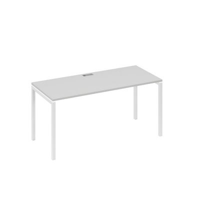 А4 Б2 015 СЕ (Серый/Белый) Стол письменный на металлокаркасе DUE