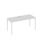 А4 Б2 015 СЕ (Серый/Белый) Стол письменный на металлокаркасе DUE