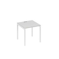 А4 Б2 021 СЕ (Серый/Белый) Стол письменный на металлокаркасе DUE