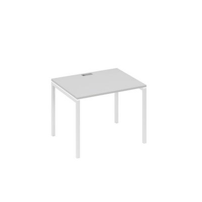А4 Б2 022 СЕ (Серый/Белый) Стол письменный на металлокаркасе DUE
