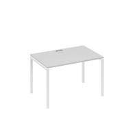 А4 Б2 023 СЕ (Серый/Белый) Стол письменный на металлокаркасе DUE