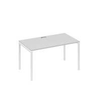 А4 Б2 024 СЕ (Серый/Белый) Стол письменный на металлокаркасе DUE