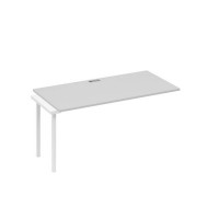 А4 Б2 025-1 СЕ (Серый/Белый) Секция стола 160 рабочей станции на каркасе DUE