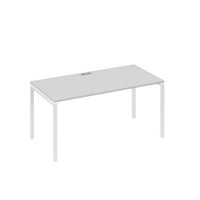 А4 Б2 025 СЕ (Серый/Белый) Стол письменный на металлокаркасе DUE