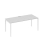 А4 Б2 026 СЕ (Серый/Белый) Стол письменный на металлокаркасе DUE