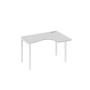 А4 Б2 032 СЕ (Серый/Белый) Стол эргономичный правый "Классика" на металлокаркасе DUE