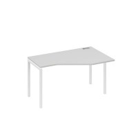 А4 Б2 054 СЕ (Серый/Белый) Стол эргономичный правый "Техно" на металлокаркасе DUE