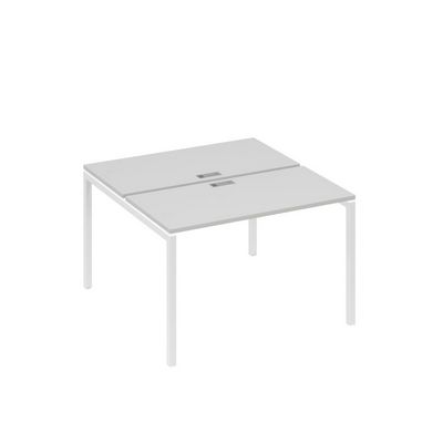 А4 Б2 170 СЕ (Серый/Белый) Рабочая станция на каркасе DUE столы 2х120