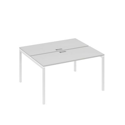 А4 Б2 171 СЕ (Серый/Белый) Рабочая станция на каркасе DUE столы 2х140