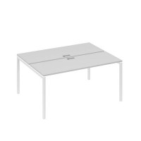 А4 Б2 172 СЕ (Серый/Белый) Рабочая станция на каркасе DUE столы 2х160