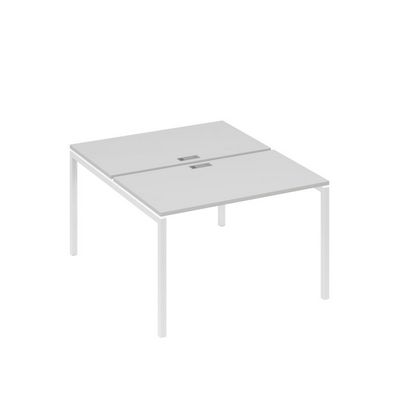 А4 Б2 173 СЕ (Серый/Белый) Рабочая станция на каркасе DUE столы 2х120