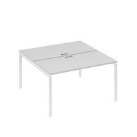 А4 Б2 174 СЕ (Серый/Белый) Рабочая станция на каркасе DUE столы 2х140