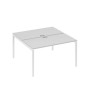 А4 Б2 174 СЕ (Серый/Белый) Рабочая станция на каркасе DUE столы 2х140