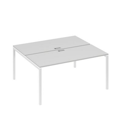 А4 Б2 175 СЕ (Серый/Белый) Рабочая станция на каркасе DUE столы 2х160