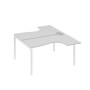А4 Б2 181 СЕ (Серый/Белый) Рабочая станция опоры DUE столы 2х140 Классика
