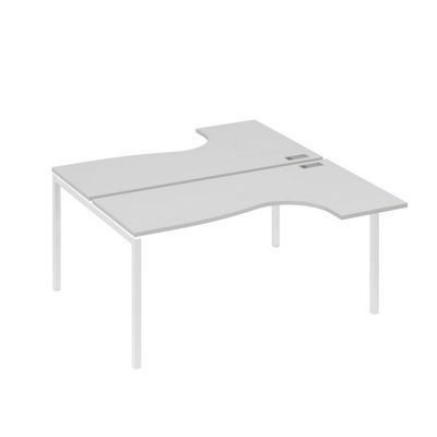 А4 Б2 182 СЕ (Серый/Белый) Рабочая станция опоры DUE столы 2х160 Классика