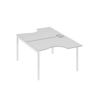 А4 Б2 183 СЕ (Серый/Белый) Рабочая станция опоры DUE столы 2х120 Классика