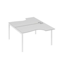 А4 Б2 184 СЕ (Серый/Белый) Рабочая станция опоры DUE столы 2х140 Классика