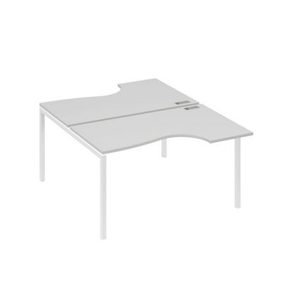 А4 Б2 184 СЕ (Серый/Белый) Рабочая станция опоры DUE столы 2х140 Классика