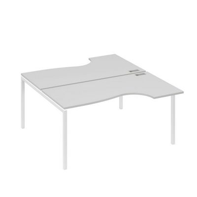 А4 Б2 185 СЕ (Серый/Белый) Рабочая станция опоры DUE столы 2х160 Классика