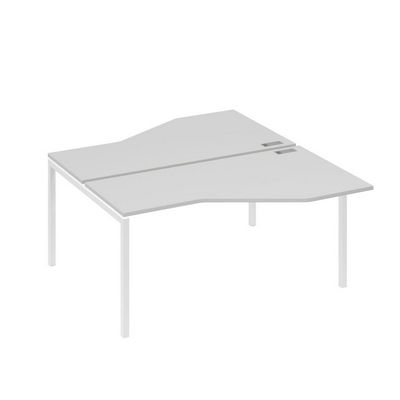 А4 Б2 188 СЕ (Серый/Белый) Рабочая станция опоры DUE со столами Техно 2х160