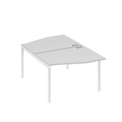 А4 Б2 189 СЕ (Серый/Белый) Рабочая станция каркас DUE столы 2х120 Техно