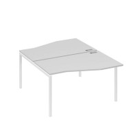 А4 Б2 190 СЕ (Серый/Белый) Рабочая станция каркас DUE столы 2х140 Техно