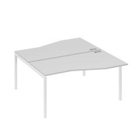 А4 Б2 191 СЕ (Серый/Белый) Рабочая станция каркас DUE столы 2х160 Техно