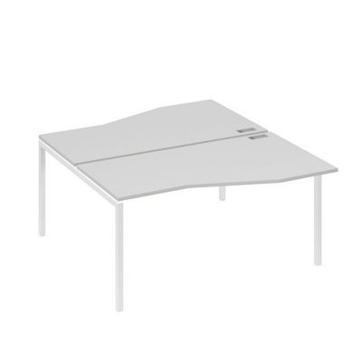 А4 Б2 191 СЕ (Серый/Белый) Рабочая станция каркас DUE столы 2х160 Техно